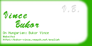 vince bukor business card